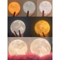 3 Colors Remote Moon Lamp Colorful 3D Dimmable Moon Light for Kids and Women as Gifts